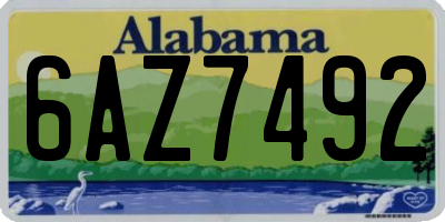 AL license plate 6AZ7492