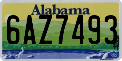 AL license plate 6AZ7493