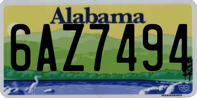 AL license plate 6AZ7494