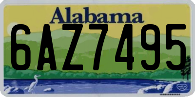 AL license plate 6AZ7495