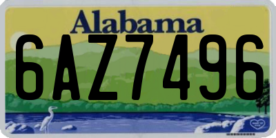 AL license plate 6AZ7496