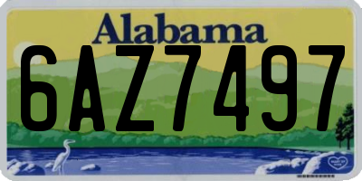 AL license plate 6AZ7497