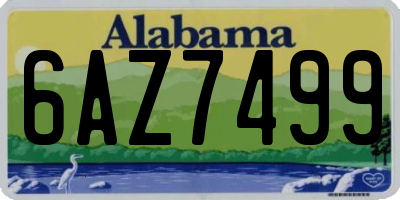 AL license plate 6AZ7499