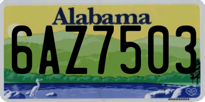 AL license plate 6AZ7503
