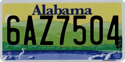 AL license plate 6AZ7504