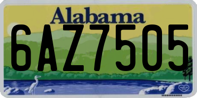 AL license plate 6AZ7505