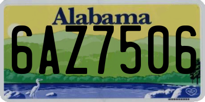 AL license plate 6AZ7506