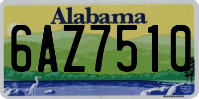 AL license plate 6AZ7510