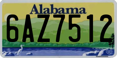 AL license plate 6AZ7512