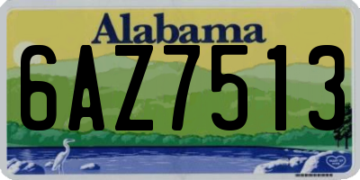 AL license plate 6AZ7513
