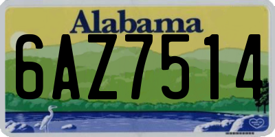 AL license plate 6AZ7514