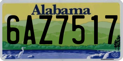 AL license plate 6AZ7517