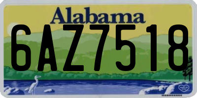 AL license plate 6AZ7518