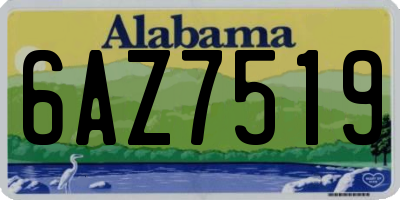 AL license plate 6AZ7519