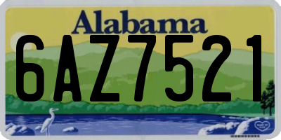 AL license plate 6AZ7521