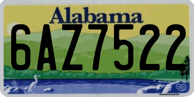 AL license plate 6AZ7522