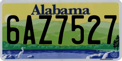 AL license plate 6AZ7527