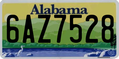AL license plate 6AZ7528