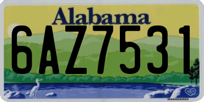 AL license plate 6AZ7531