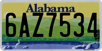 AL license plate 6AZ7534