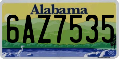 AL license plate 6AZ7535