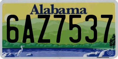 AL license plate 6AZ7537