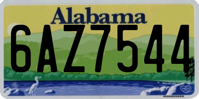 AL license plate 6AZ7544