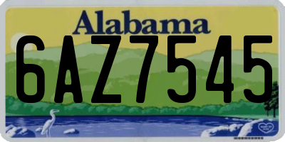 AL license plate 6AZ7545