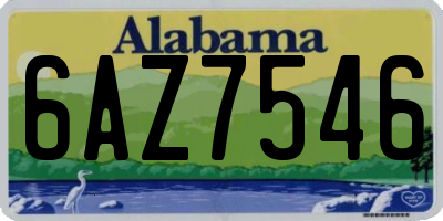 AL license plate 6AZ7546