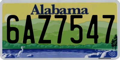 AL license plate 6AZ7547