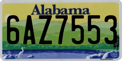 AL license plate 6AZ7553