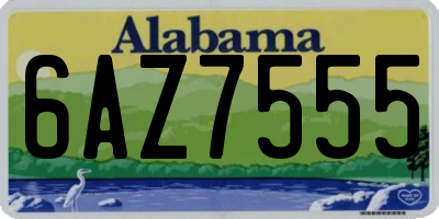 AL license plate 6AZ7555