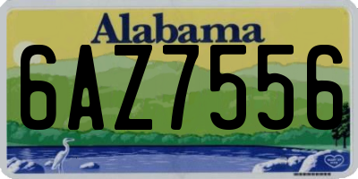 AL license plate 6AZ7556