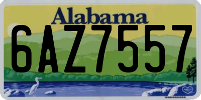 AL license plate 6AZ7557