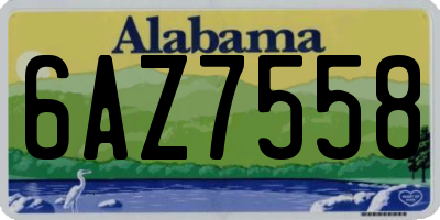 AL license plate 6AZ7558