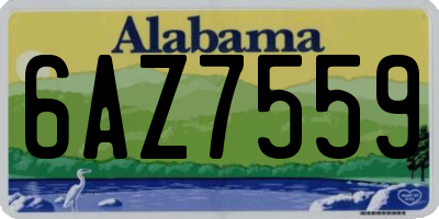 AL license plate 6AZ7559