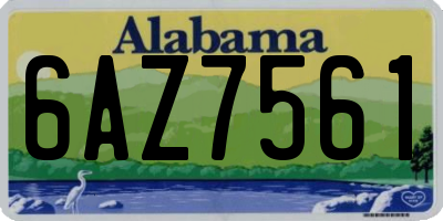 AL license plate 6AZ7561