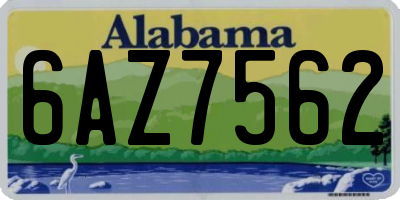 AL license plate 6AZ7562