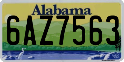 AL license plate 6AZ7563