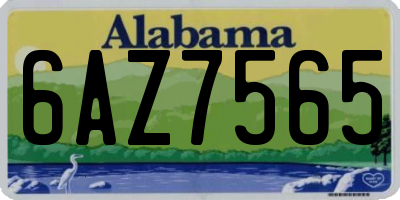 AL license plate 6AZ7565