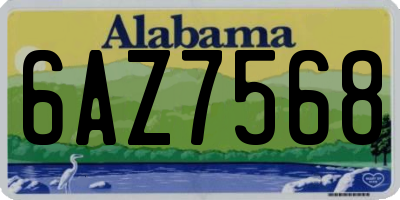 AL license plate 6AZ7568