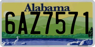 AL license plate 6AZ7571