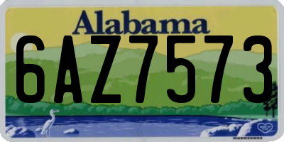AL license plate 6AZ7573
