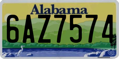 AL license plate 6AZ7574