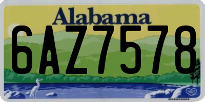 AL license plate 6AZ7578