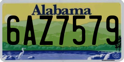 AL license plate 6AZ7579