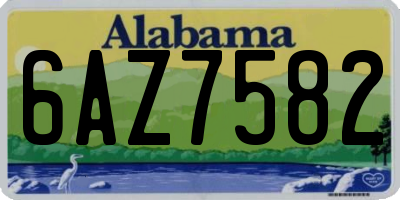 AL license plate 6AZ7582