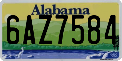 AL license plate 6AZ7584