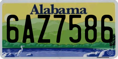 AL license plate 6AZ7586