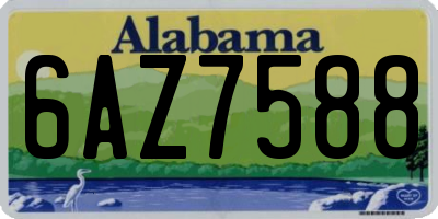 AL license plate 6AZ7588